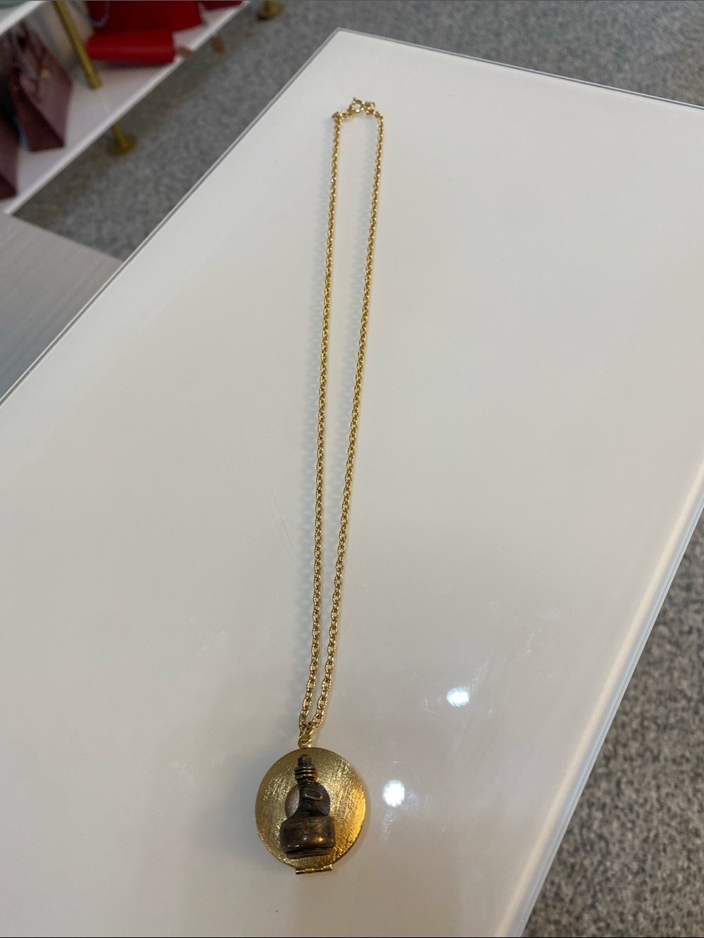 Gold-Tone Pendant Necklace Locket
